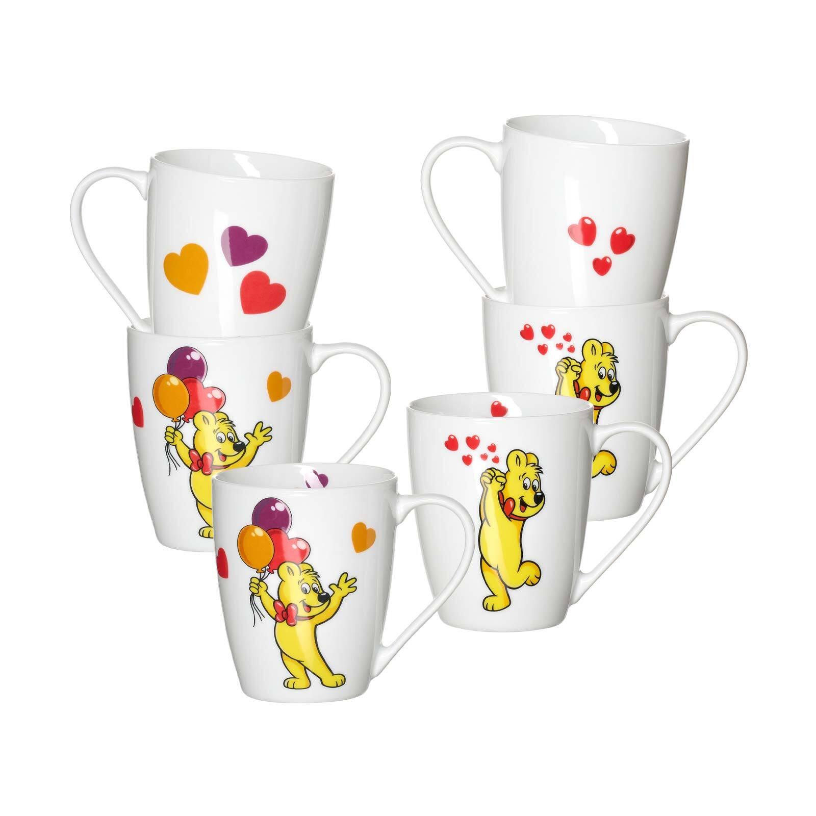 BECHER Haribo Heart bunt 360 ml 6er Set - Multicolor, Keramik (0.36L) - Ritzenhoff Breker