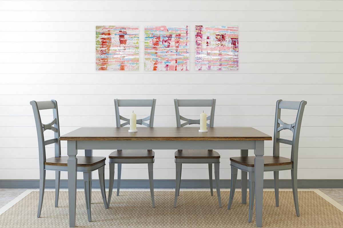 LEINWANDBILD 3-TEILIG Bunt 150/50 cm - Multicolor, Textil (150/50cm) - KUNSTLOFT