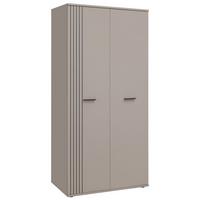 KLEIDERSCHRANK Kaschmir 2-türig 90 x 190 cm, Drehtürenschrank mit viel Stauraum - Kaschmir/Schwarz, Holzwerkstoff/Kunststoff (90/190/55cm) - Inn.Furn