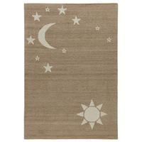 HANDTUFTTEPPICH Natur Kids - Kindeteppich mit Nachthimmeldesign 160 x 230 cm - Sandfarben, Textil (160/230cm) - Natur Pur