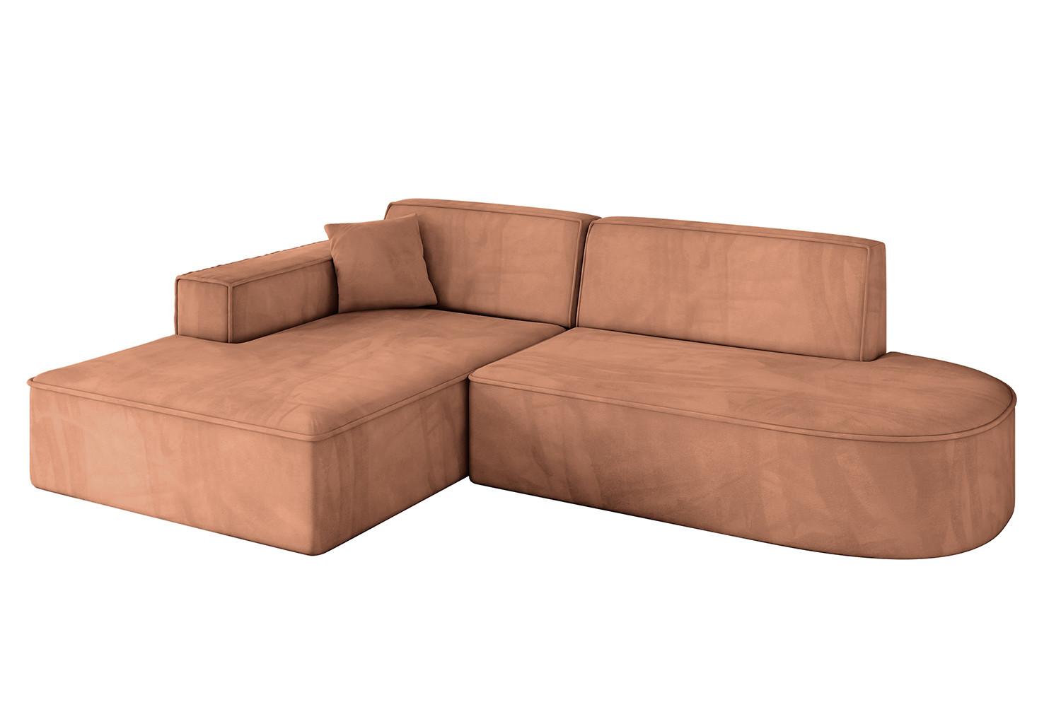 ECKSOFA Ottomane Links IREA-L1-v4 - 234x171x79 cm Koralle - Koralle, Holzwerkstoff/Textil (234/171cm) - ALTDECOR