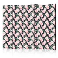 PARAVENT Beidseitig Bedruckter 5-tlg 225x172 cm Pfingstrosen Blumen - Multicolor, Holz/Textil (225/172/3cm) - Muralo