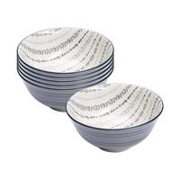 MÜSLISCHALEN Sendai Ranke grau ø 15,5 cm 6er Set - Grau, Keramik (15.5cm) - Ritzenhoff Breker