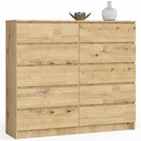KOMMODE Eiche Artisan 121/138/40 - Eiche Artisan, Holzwerkstoff (138/121/40cm) - RAUMHIRSCH FURNITURE