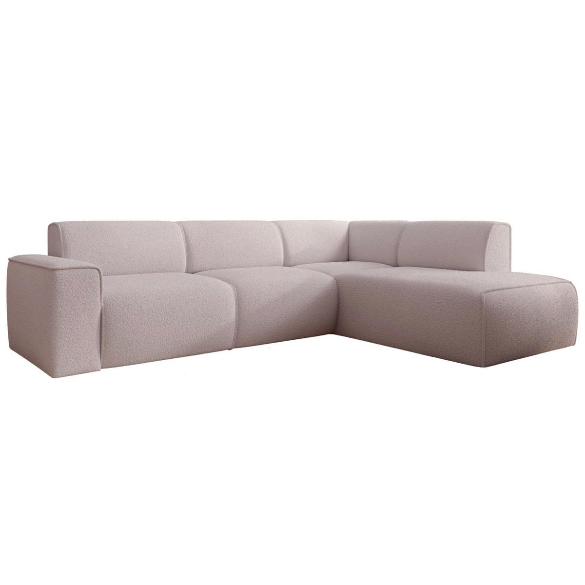 ECKSOFA Bouvi Beige rechts - Beige/Schwarz, Kunststoff/Textil (220/292cm) - Selsey