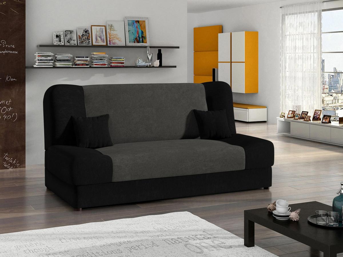 SCHLAFSOFA Jonas Style - Anthrazit, Holz/Textil (195/86/87cm)
