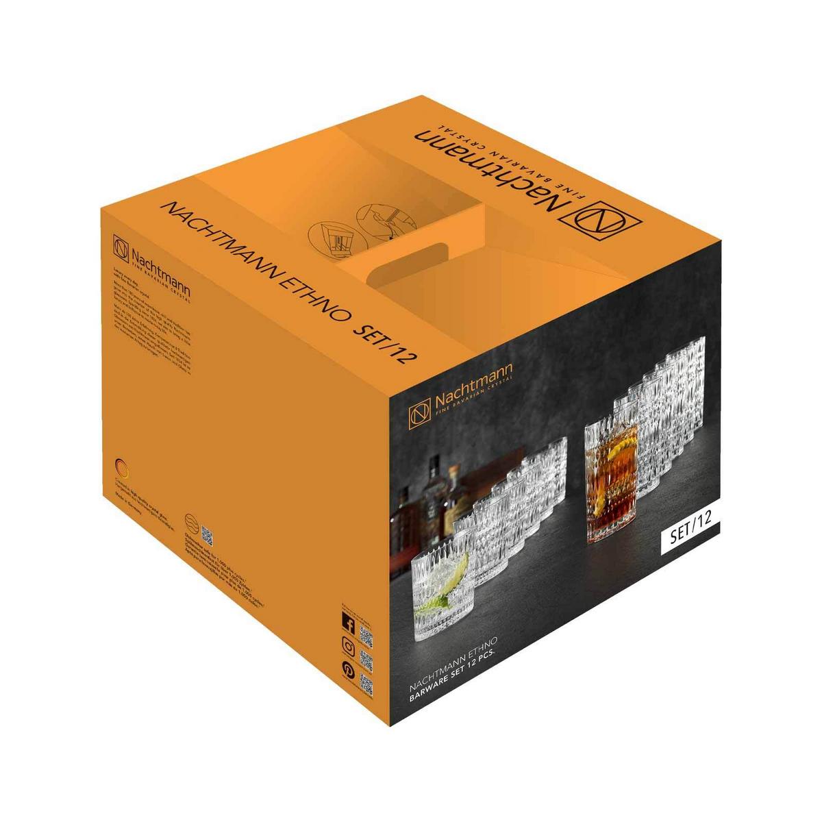 LONGDRINK & BECHER SET Ethno transparent 12-tlg. - Transparent, Glas - Nachtmann