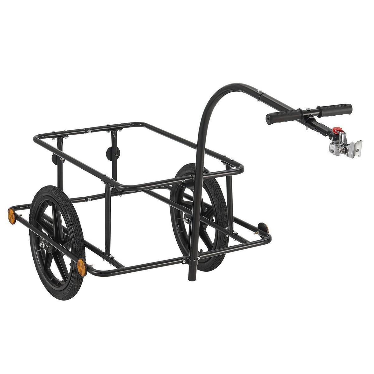 FAHRRADANHÄNGER 90 Liter - Schwarz, Kunststoff (66/94/166cm) - Juskys