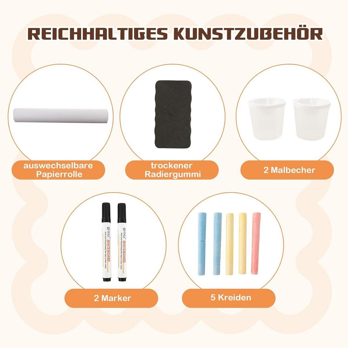 STAFFELEI 100cm Kaffee - Braun, Holz (114/100/81cm) - COSTWAY