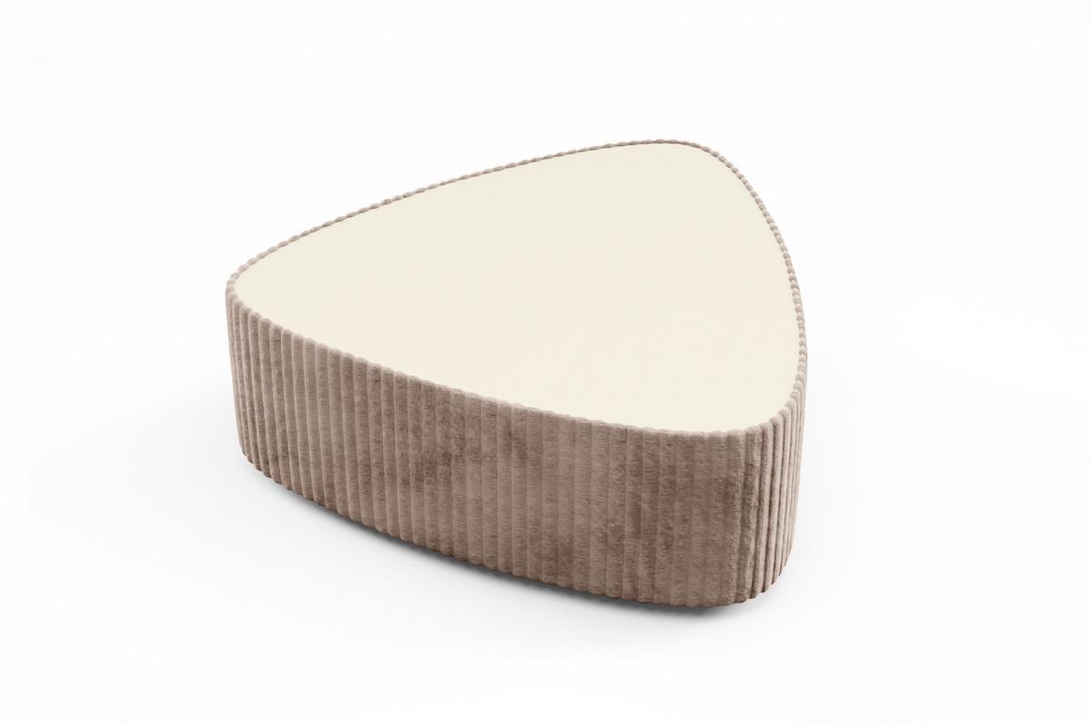 COUCHTISCH LINEO 89 cm Wohnzimmertisch gepolstert Braun - Braun, Holzwerkstoff/Textil (96/89/42cm) - MASSENO
