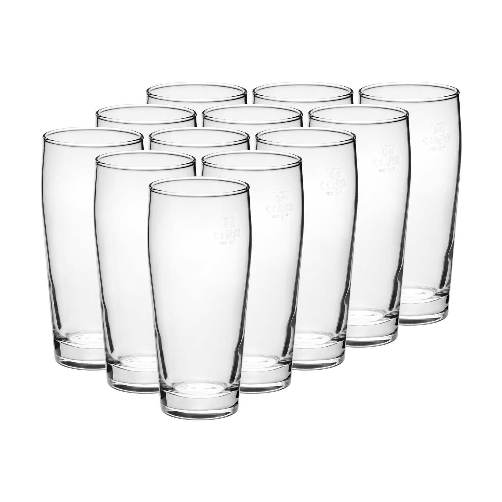WILLI BECHER GEEICHT Willy transparent 0,4 l 12er Set - Transparent, Glas (0.4L) - Van Well