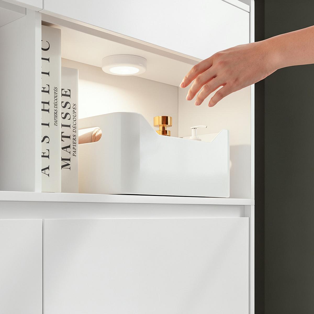 SCHUHSCHRANK mit Aufbewahrungsfächern FSR224-E-W - Ahornfarben, Holzwerkstoff/Fell (98/120/19cm) - SoBuy