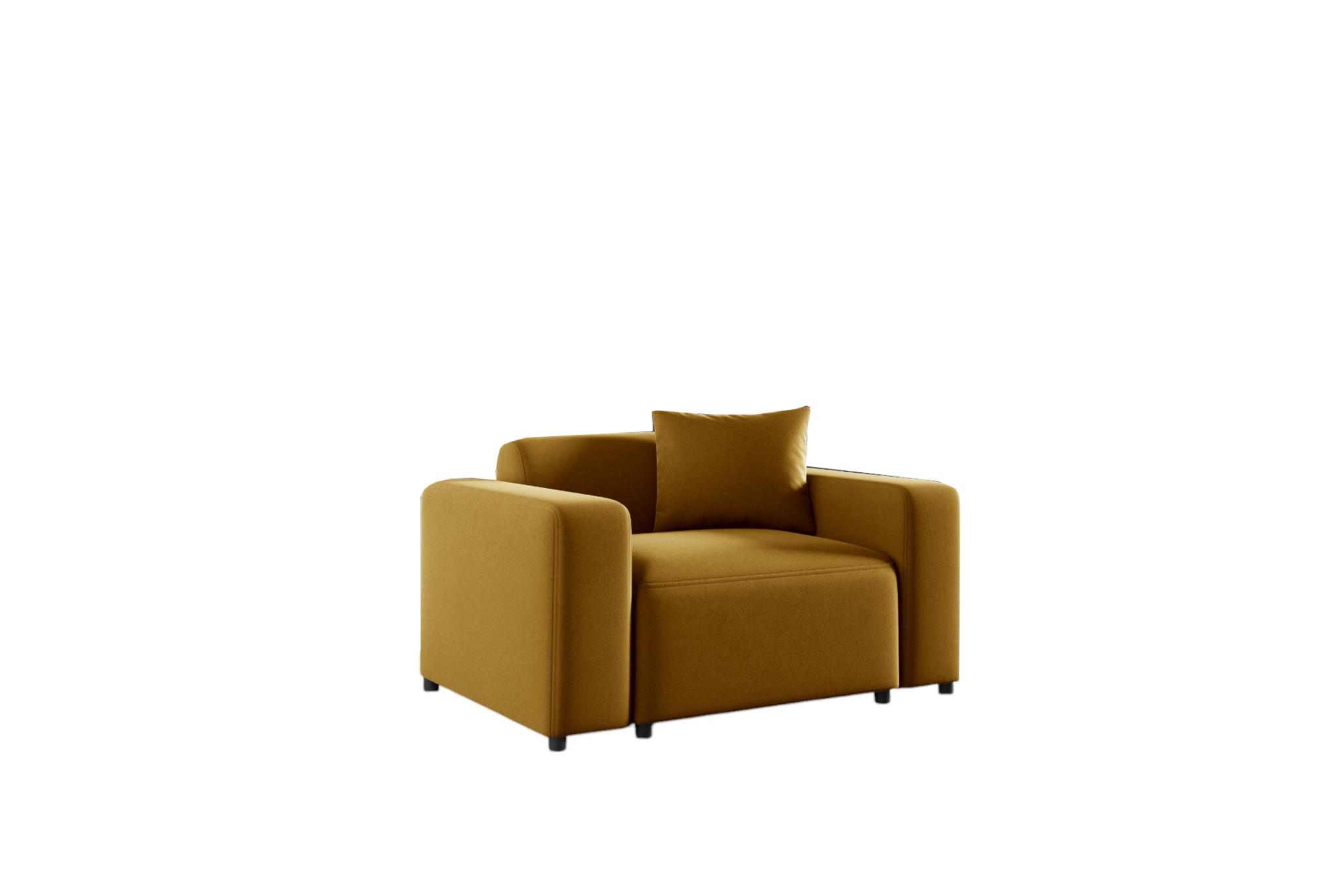 SESSEL Megan In Salvador - Honig, Holzwerkstoff/Textil (145/75/98cm) - Fun Möbel