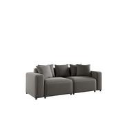 SOFA Megan 2-sitzer In Salvador - Grau, Holzwerkstoff/Textil (236/75/98cm) - Fun Möbel