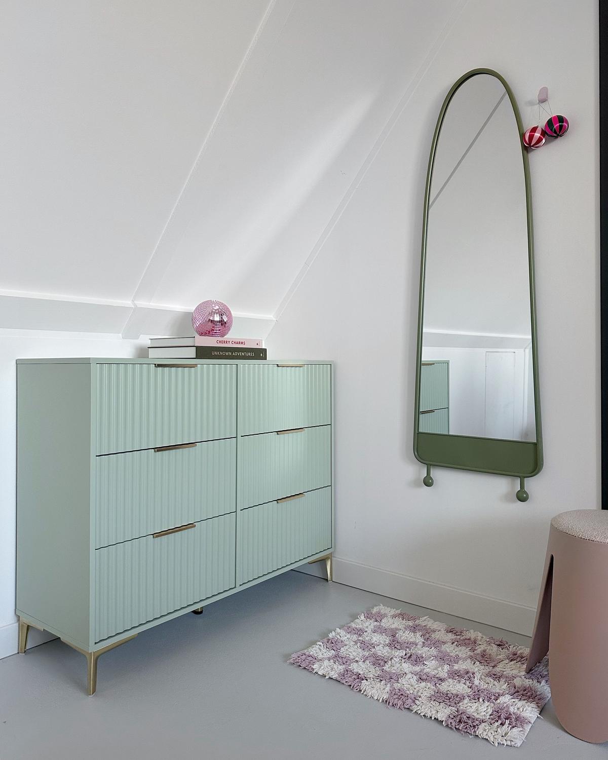 KOMMODE mit 6 Schubladen Hellgrün Walcott - Hellgrün, Holzwerkstoff (108/89/40cm) - Beliani