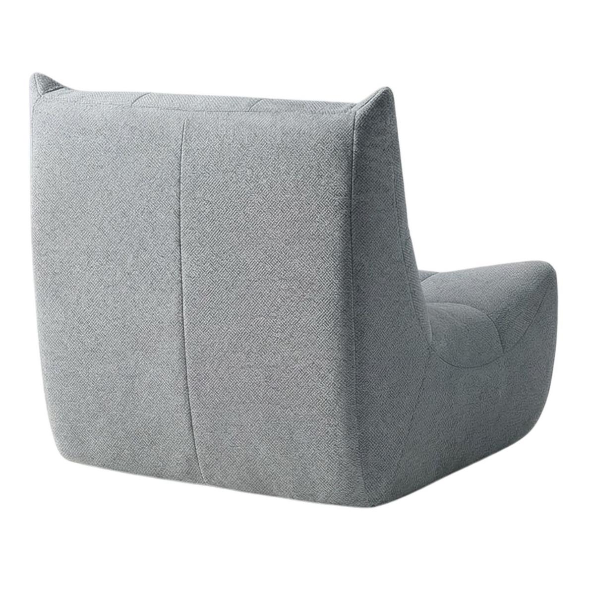SITZSACK chenille grau togo stil & memory foam - Grau, Textil (76/67/98cm) - Urban Meuble