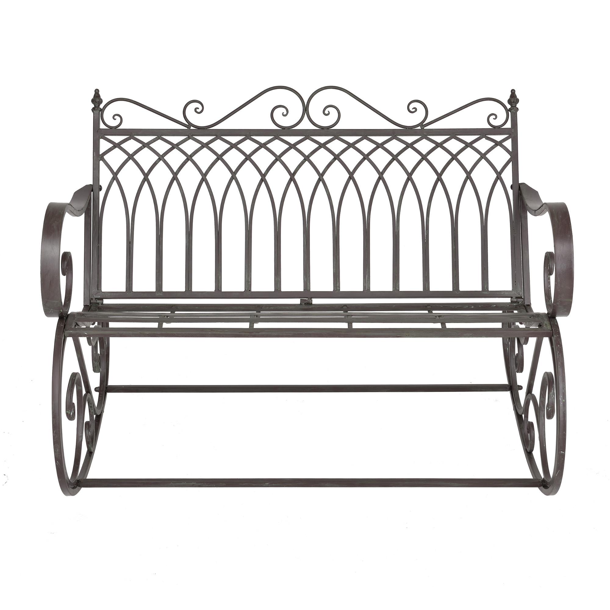 SCHAUKELBANK Greenough - Grün, Metall (113/85/95cm) - [en.casa]