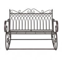 SCHAUKELBANK Greenough - Grün, Metall (113/85/95cm) - [en.casa]