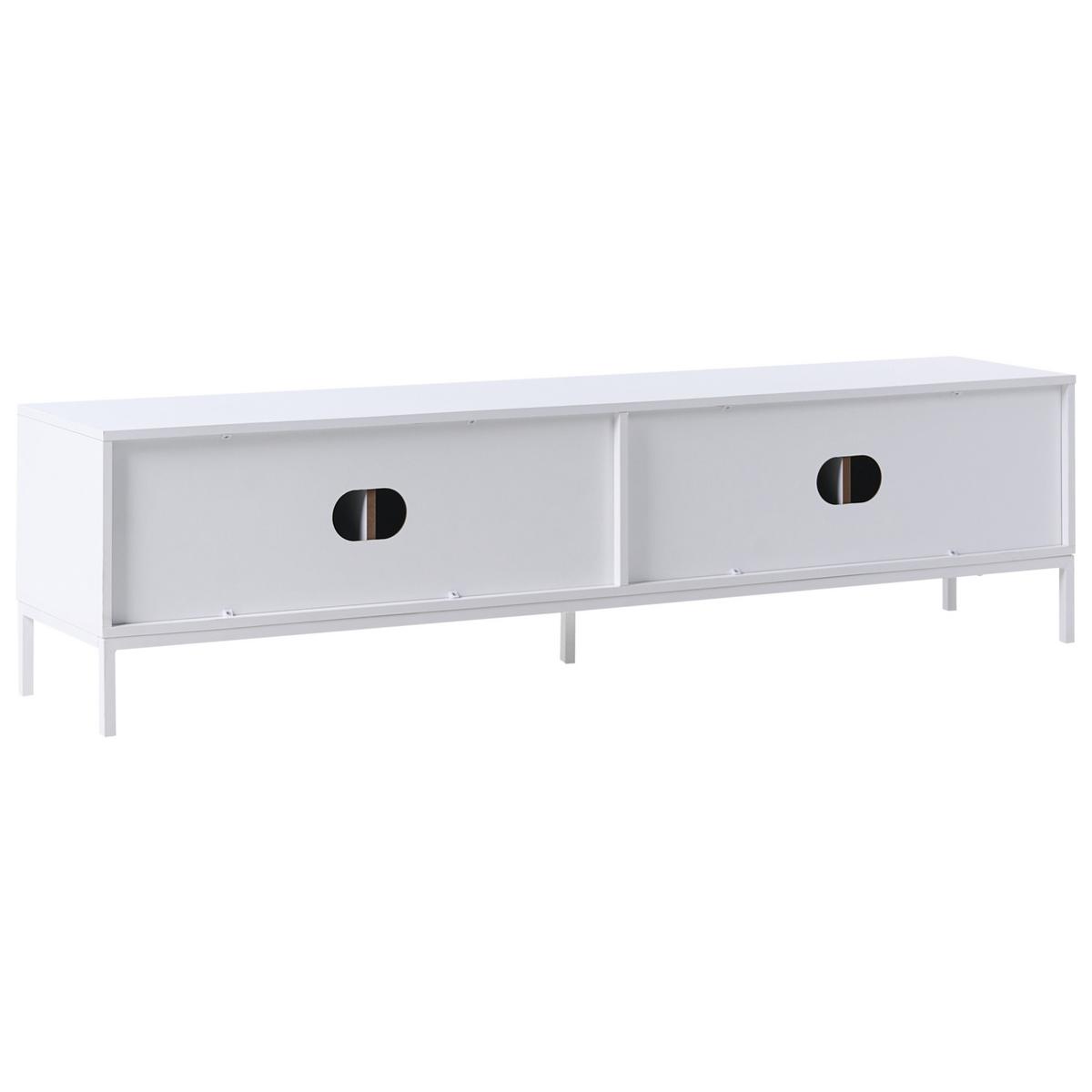 TV-MÖBEL Weiß Adelaide - Weiß, Holzwerkstoff (180/46/38cm) - Beliani