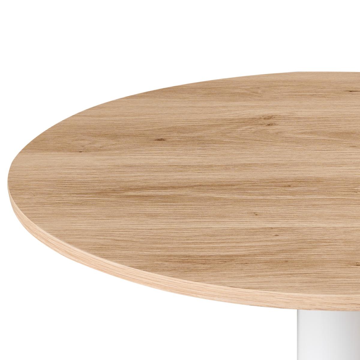 STEHTISCH Hellbraun/Weiß 60/60 cm Morella - Hellbraun, Holzwerkstoff (60/60/102cm) - Beliani