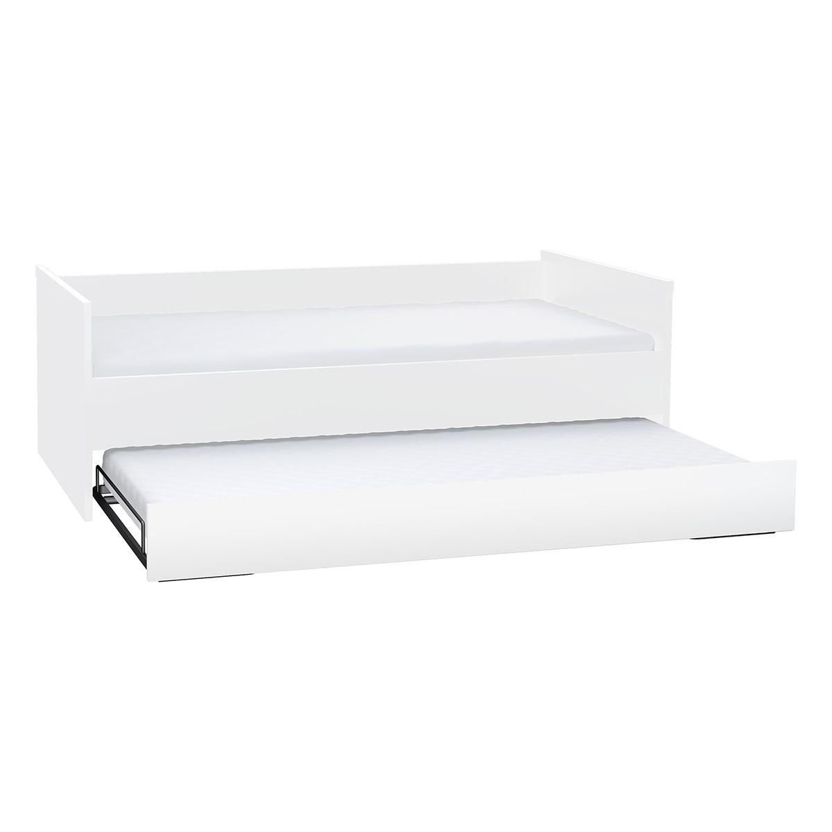 BETT 90/200 Weiß - Weiß, Holzwerkstoff (90/200cm) - Petits-meubles