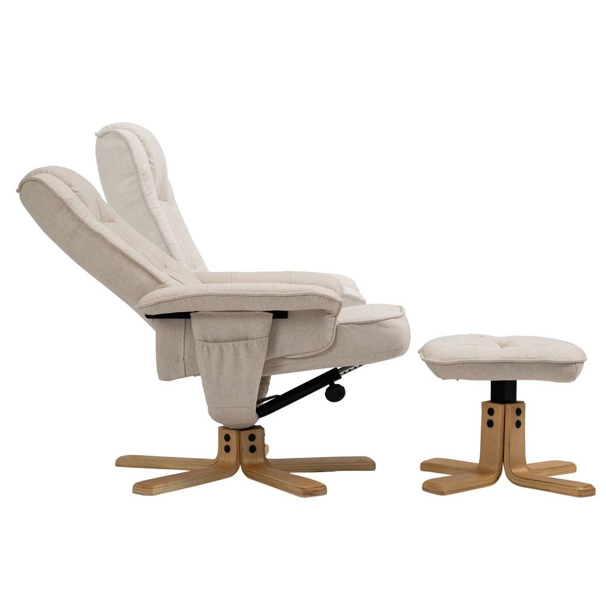 RELAXSESSEL CHARLY beige - Beige, Textil (76/87/61cm) - IDIMEX