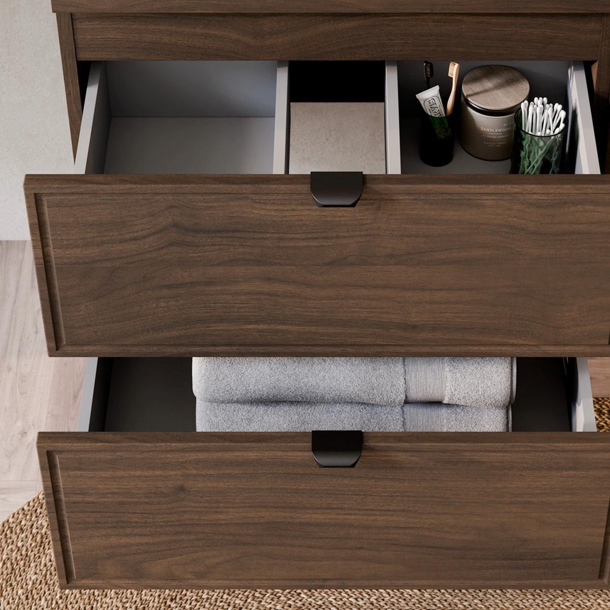 WASCHTISCHUNTERSCHRANK 60cm Elias Dunkles Holz - Braun, Holzwerkstoff (60/52.2/46cm) - Petits-meubles
