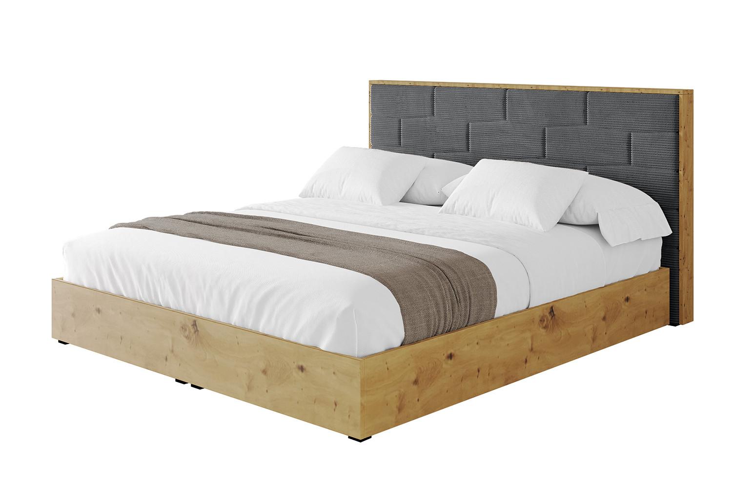 POLSTERBETT mit Bettkasten und Lattenrost, Boxbett ohne Matratze - ENZO8 120x200 Dunkelgrau - Anthrazit, Holzwerkstoff/Textil (120/200cm) - ALTDECOR
