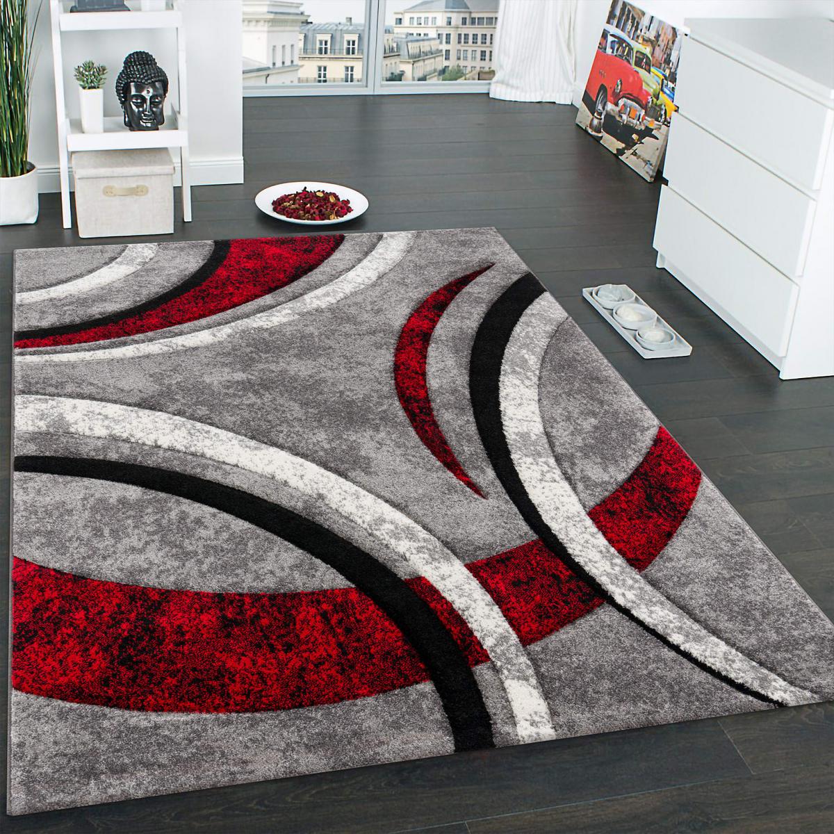 KURZFLORTEPPICH, abstrakt, Florhöhe 12 mm, Grau, 80 x 150 cm - Grau, Textil (150/80cm) - KADIMA DESIGN