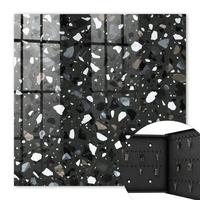 SCHLÜSSELBOX Schwarz 30x30 cm- Türöffnung nach rechts - Stilvolles Mosaik - Schwarz, Metall (30/30/5cm) - TULUP