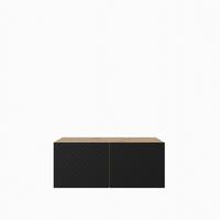LOWBOARD CAVA 100/41/40 cm, Hängender TV-Schrank Eiche Artisan - Schwarz/Eiche Artisan, Holzwerkstoff (100/41/40cm) - MASSENO