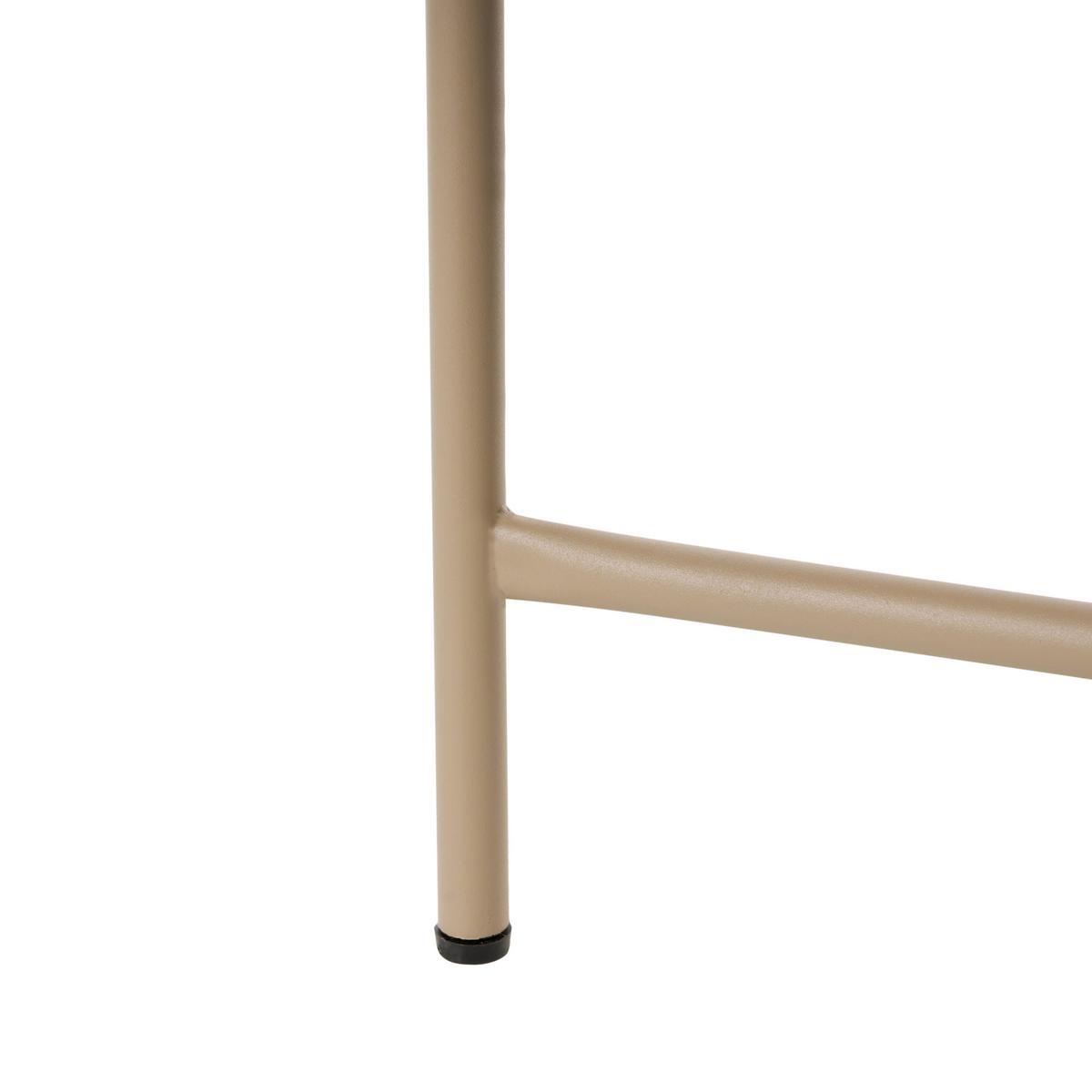 BISTROTISCH 50/50 cm Metall Beige Ovaro - Beige, Metall (50/50/45cm) - Beliani