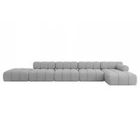 ECKSOFA modulares Sofa Lizur-L3 - 475x160x70 cm Hellgrau Bouclé - Hellgrau, Holzwerkstoff/Textil (475/160cm) - ALTDECOR