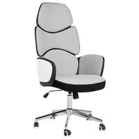 BÜROSTUHL Kunststoff Grau Splendid - Grau, Kunststoff/Textil (74/118/49cm) - Beliani