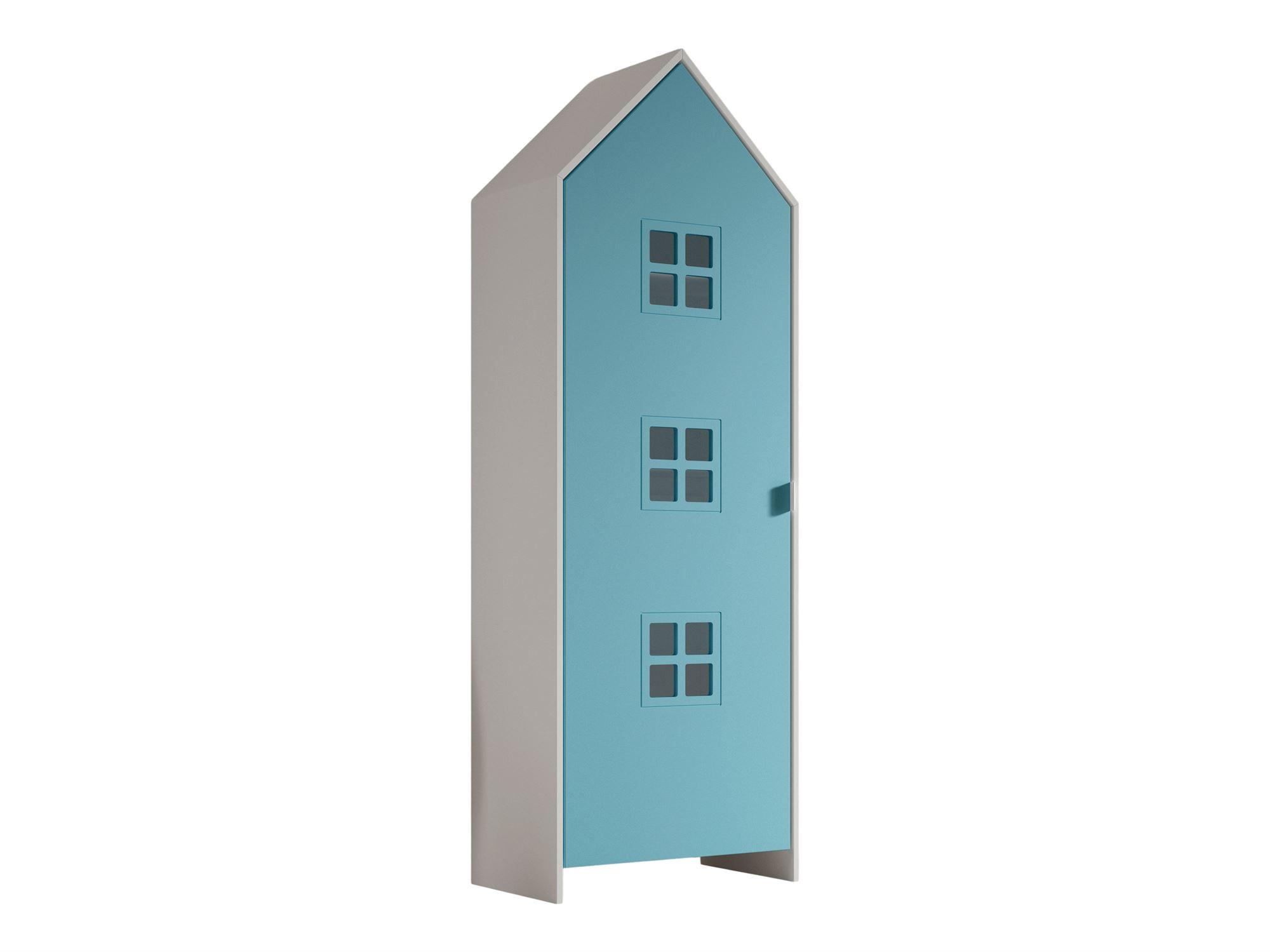 REGALSCHRANK Kania 58x37x171 MDF Weiß/Blau - Blau/Weiß, Holzwerkstoff (58/171/37cm) - 58aufmkessel