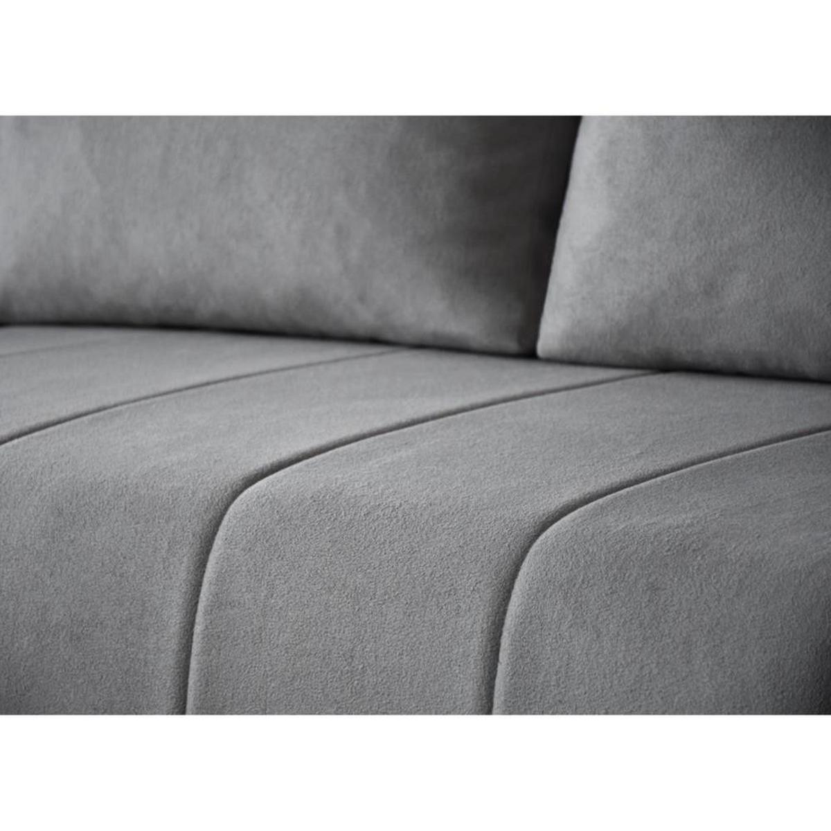 ECKSCHLAFSOFA Capri grau - Schwarz/Grau, Kunststoff/Textil (223/156cm) - Beautysofa
