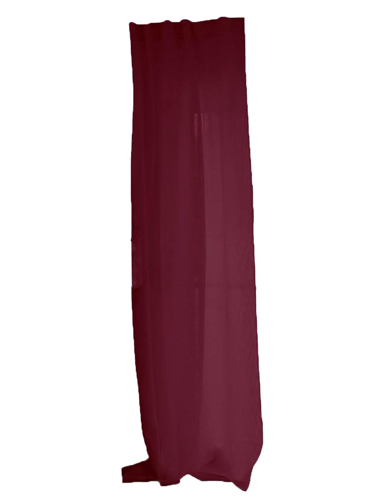 SCHLAUFENVORHANG reines Leinen mit verdeckten Schlaufen merlot-rot 135/245 cm - Dunkelrot, Naturmaterialien (135/255cm) - beties Heimtextil