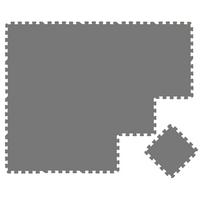 SPIELMATTE ab Null - 180/90/1 cm Puzzlematte Grau - Grau, Kunststoff (30/30cm) - Littletom