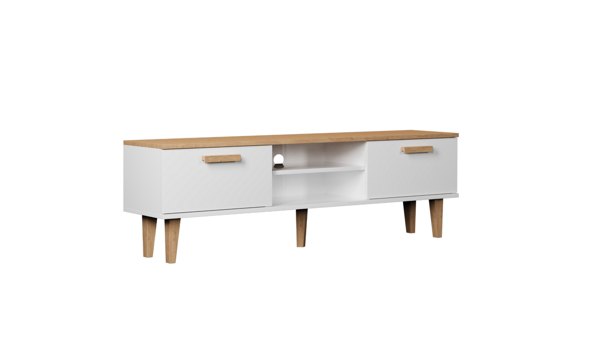 LOWBOARD Denver II Weiß 160/47,2/35 cm - Weiß, Holzwerkstoff (160/47/35cm) - RAUMHIRSCH FURNITURE