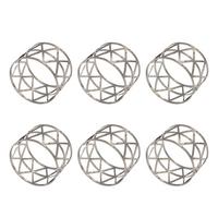 SERVIETTENRINGE Serviettenhalter (6er-Set) - Silberfarben, Metall (4.5/3/4.5cm) - Intirilife