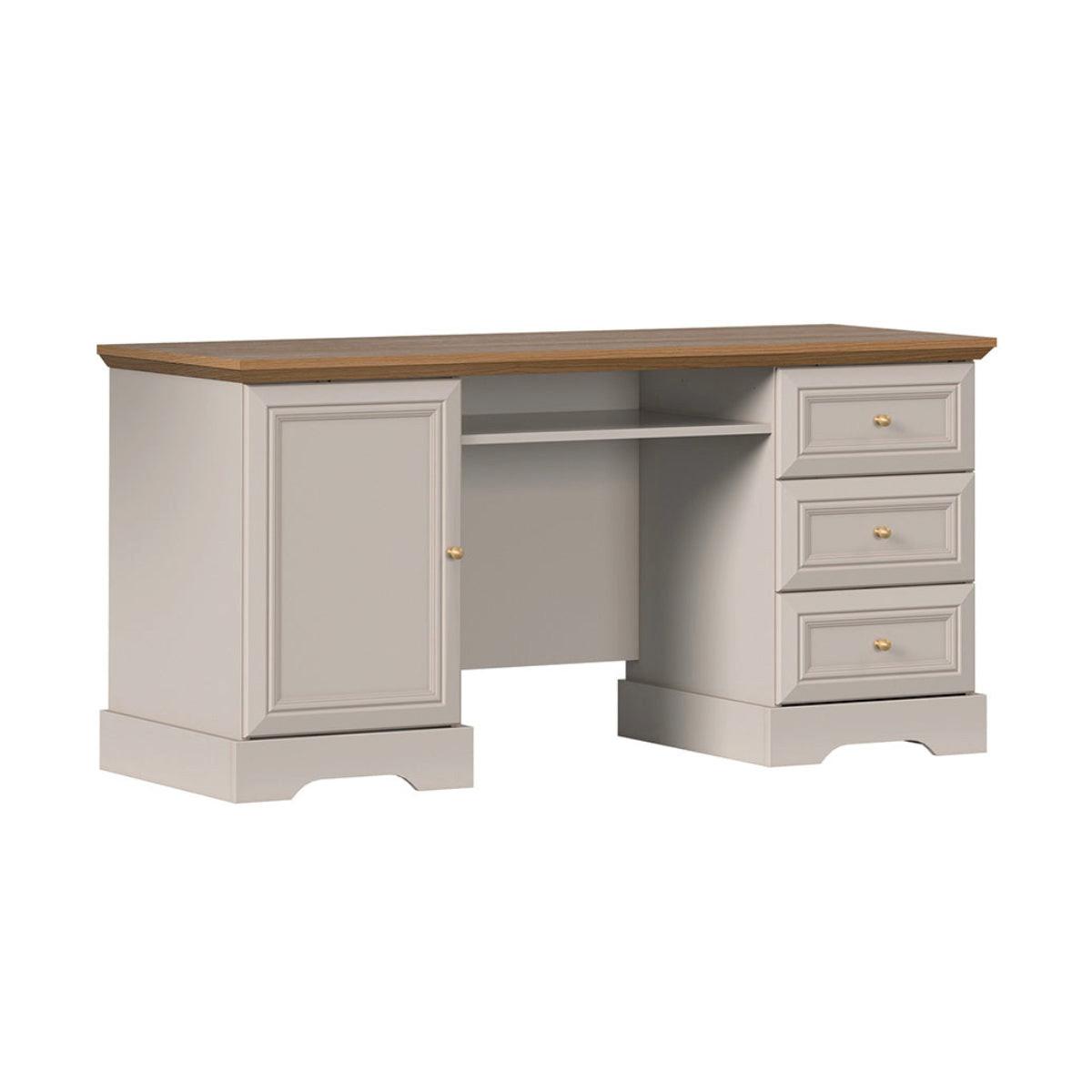 SCHREIBTISCH Dulci Kaschmir und Holz - Beige, Holzwerkstoff (144.7/57.2/72.4cm) - Petits-meubles