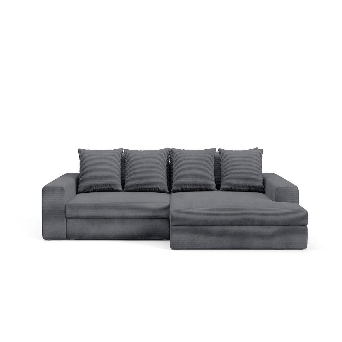 ECKSOFA Paola 3 Sitzplätze Grau - Grau, Holz (272/167cm) - Petits-meubles