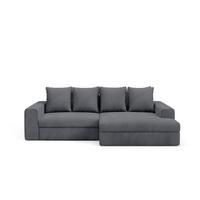 ECKSOFA Paola 3 Sitzplätze Grau - Grau, Holz (272/167cm) - Petits-meubles