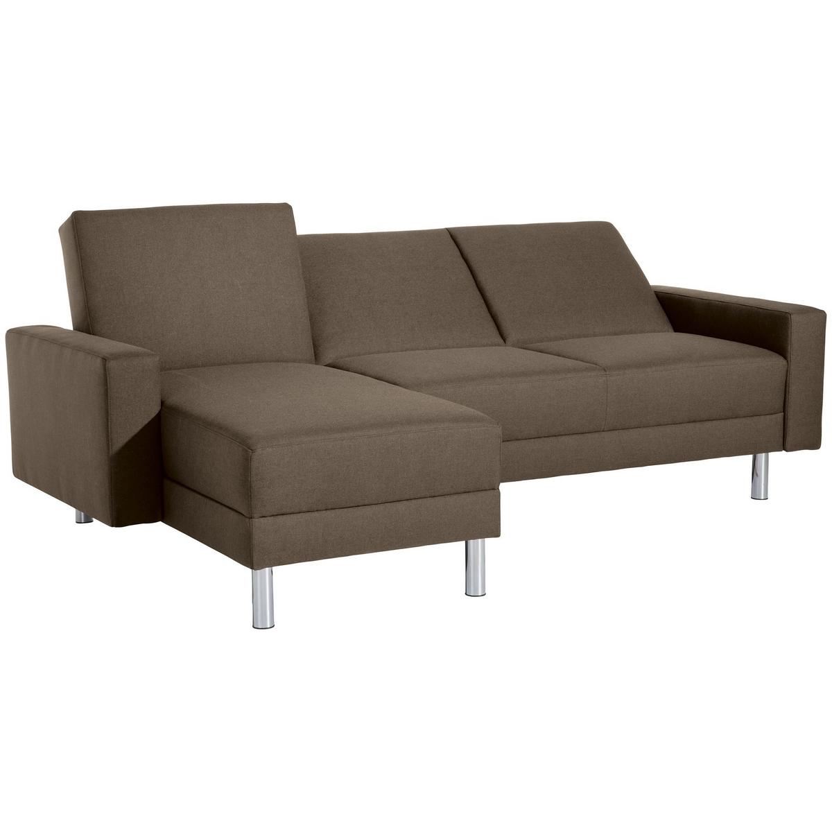 FUNKTIONSSOFA mit Hocker Katryna Flachgewebe sahara - Sahara, Kunststoff (144/92/230cm) - 58aufmkessel