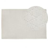 KURZFLOR-TEPPICH Erzin 200/140 cm - Weiß, Textil (140/200cm) - Beliani