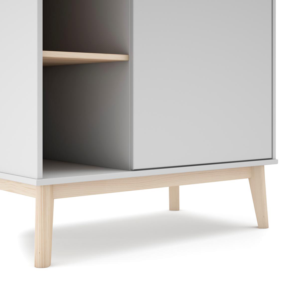 SCHRANK Esteban Weiß 90/52/181 cm - Weiß, Holz (52/181/90cm) - Calicosy