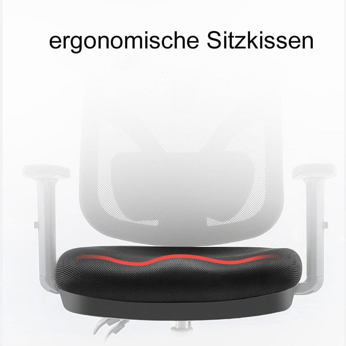 BÜROSTUHL Grau - Grau, Textil (66/127/93cm) - SIHOO