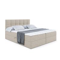 BOXBETT mit Matratze H4 und Lattenrost - MARCE - 140x200 - H4 - Beige - Beige, Holzwerkstoff (140/200cm) - ALTDECOR