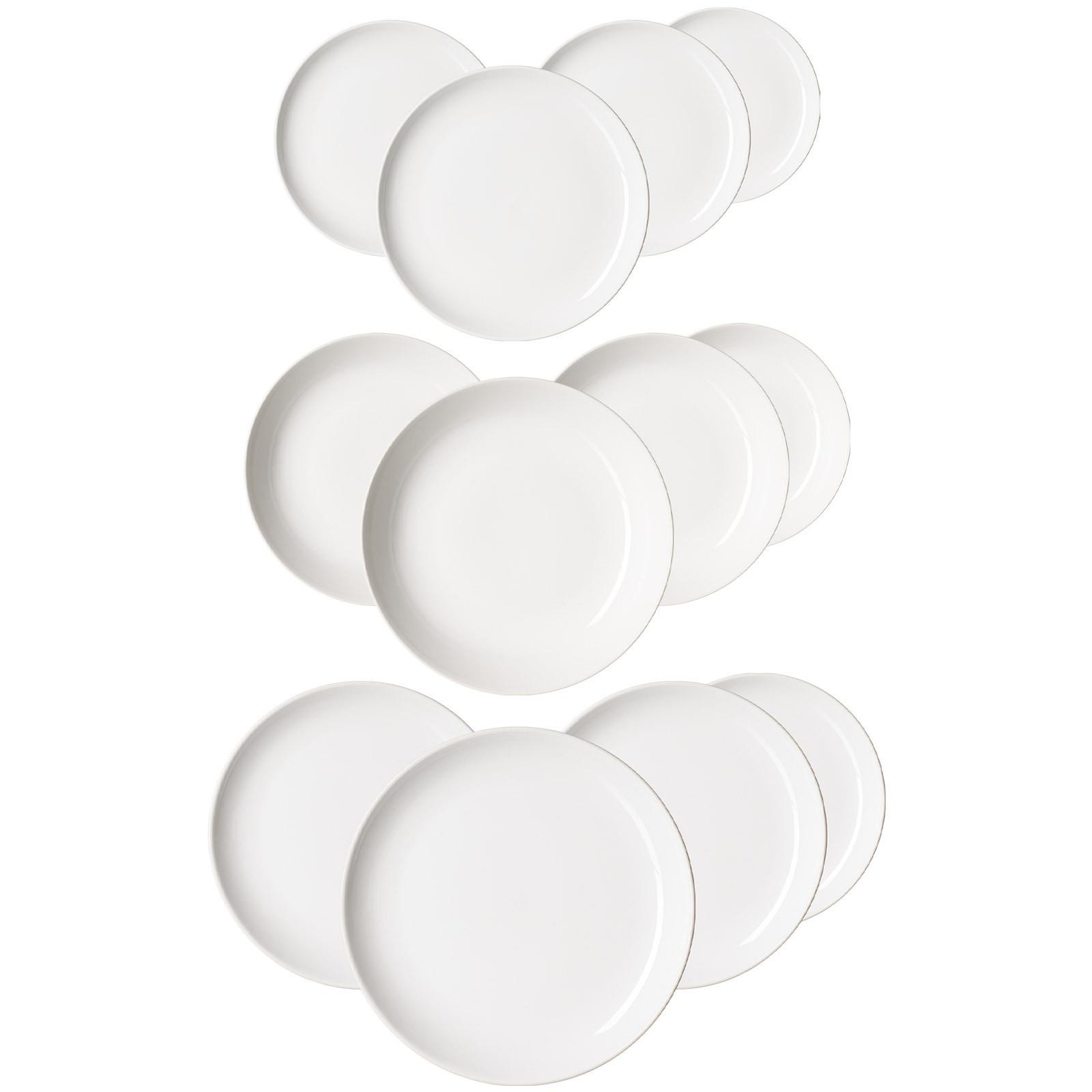 TELLERSET Volos weiß 12-tlg. - Weiß, Keramik (2/2/2cm) - Ritzenhoff Breker