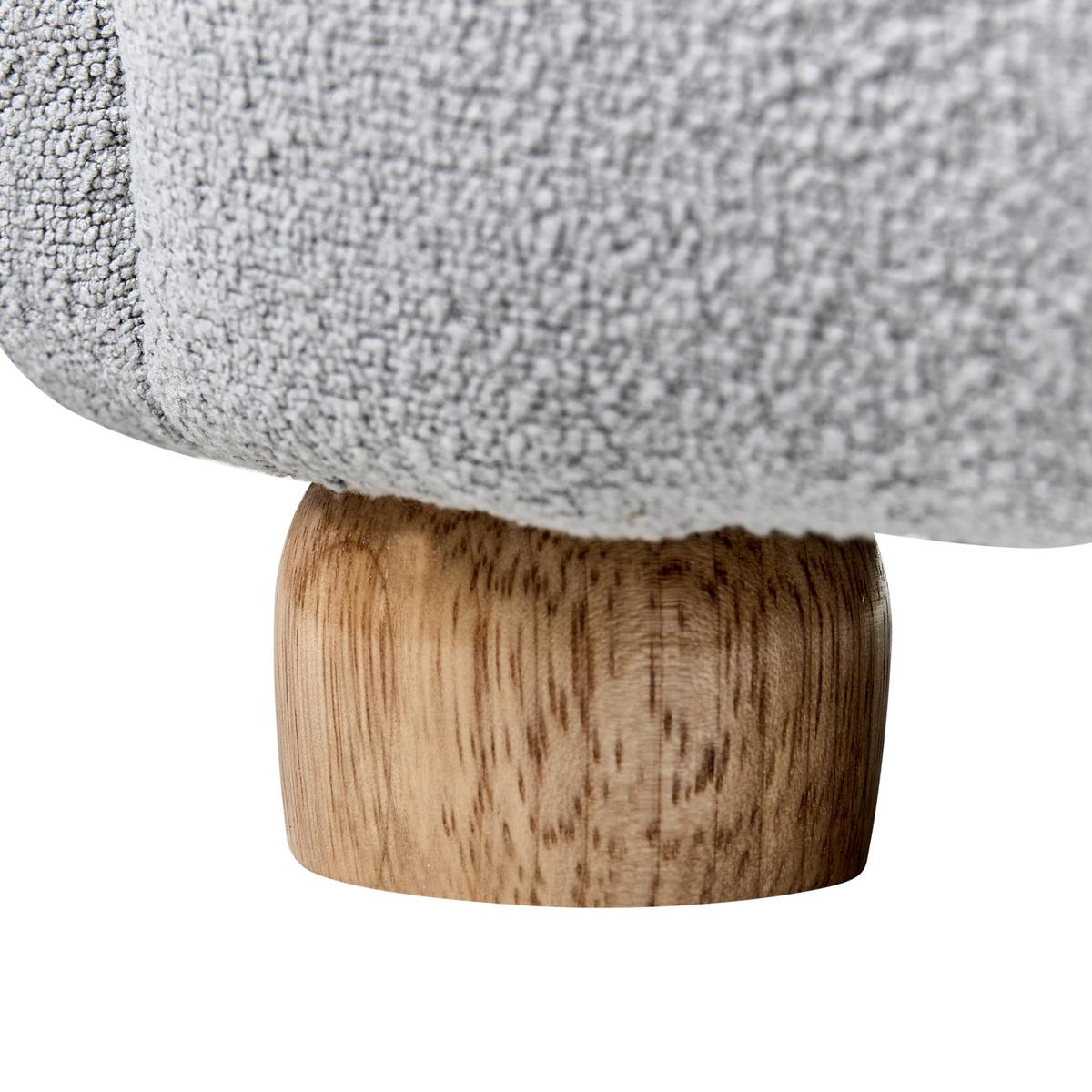 KINDERSESSEL Grau Hervik - Weiß/Braun, Textil (55/63/49cm) - Beliani